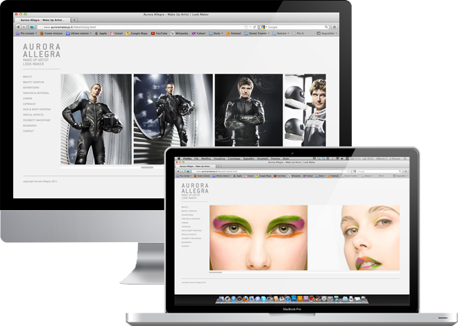 aurora allegra website design
